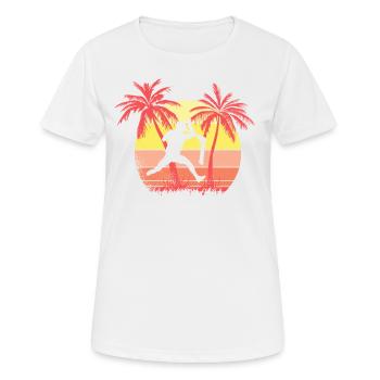 Scooter truco salto de verano al atardecer de los - T-shirt respirant Femme - blanc - Devant - AI Model Female 172 dark (172cm)