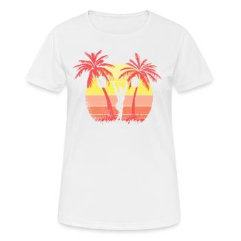 Levantamiento de pesas Girl Girl Sunset Sunset - T-shirt respirant Femme - blanc - Devant - AI Model Female 172 dark (172cm)