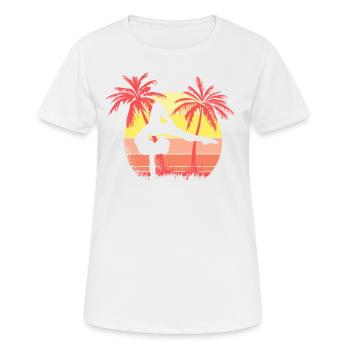 Gimnasta Mujer Sunset Sunset 80 - T-shirt respirant Femme - blanc - Devant - AI Model Female 172 dark (172cm)