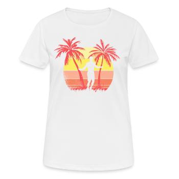 Salto de la cuerda del verano del verano de los 80 - T-shirt respirant Femme - blanc - Devant - AI Model Female 172 dark (172cm)