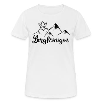 bergwandern servus alpin bergkönigin allgäu - Frauen T-Shirt atmungsaktiv - Weiß - Vorne - AI Model Female 172 dark (172cm)