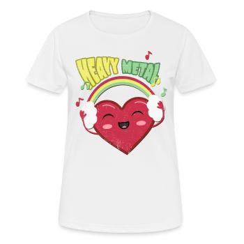 Heavy Metal Heart Lindo - T-shirt respirant Femme - blanc - Devant - AI Model Female 172 dark (172cm)