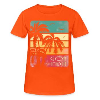 Goa Inde - T-shirt respirant Femme - orange néon - Devant - AI Model Female 172 dark (172cm)