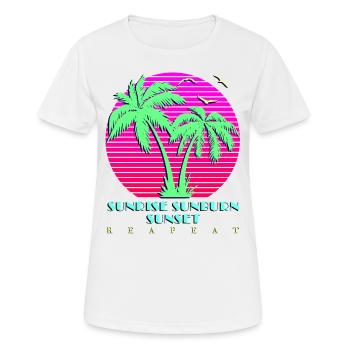 Sunrise Sunburn SunSet Repeat - Women's Breathable T-Shirt - white - Front - AI Model Female 172 dark (172cm)