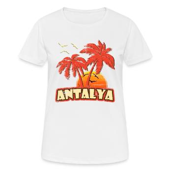 Antalya Vintage Sunset - T-shirt respirant Femme - blanc - Devant - AI Model Female 172 dark (172cm)