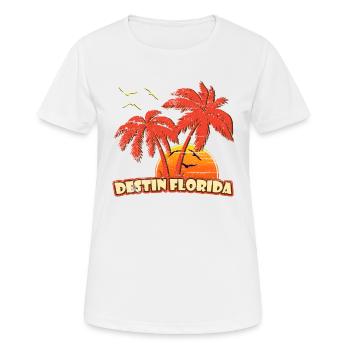 Destin Florida Vintage Sunset - Women's Breathable T-Shirt - white - Front - AI Model Female 172 dark (172cm)