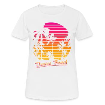 Venice Beach - Frauen T-Shirt atmungsaktiv - Weiß - Vorne - AI Model Female 172 dark (172cm)
