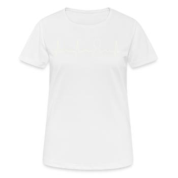 Peón de ajedrez. Corazón. Amor. Ekg. Legumbres. - T-shirt respirant Femme - blanc - Devant - AI Model Female 172 dark (172cm)