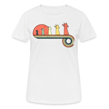 Violine spielt Frau - Frauen T-Shirt atmungsaktiv - Weiß - Vorne - AI Model Female 172 dark (172cm)