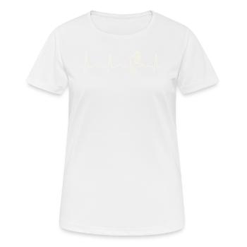 Tiro al arco. Corazón. Amor. Ekg. Legumbres. - T-shirt respirant Femme - blanc - Devant - AI Model Female 172 dark (172cm)