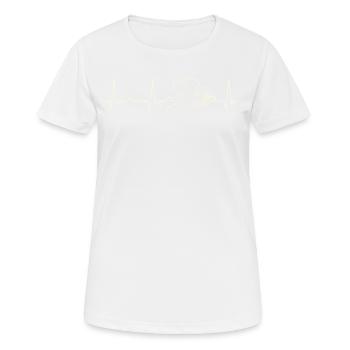 Armor Angel Harp. Corazón. Amor. Ekg. Legumbres. - T-shirt respirant Femme - blanc - Devant - AI Model Female 172 dark (172cm)