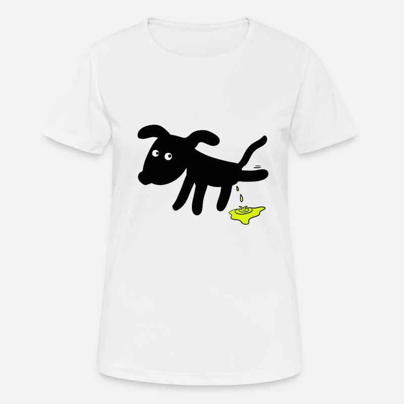 Dog pees dogs - Women's Breathable T-Shirt - white