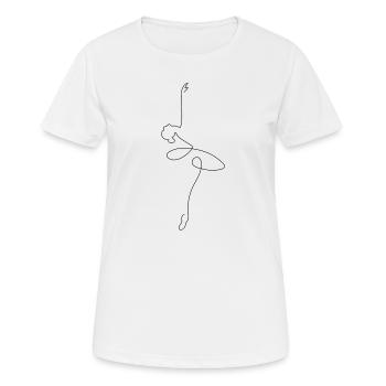 Ballett-Tänzerin - Frauen T-Shirt atmungsaktiv - Weiß - Vorne - AI Model Female 172 dark (172cm)