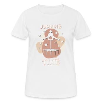 Jumping Time, Jumping Fitness - Women's Breathable T-Shirt - white - Front - AI Model Female 172 dark (172cm)