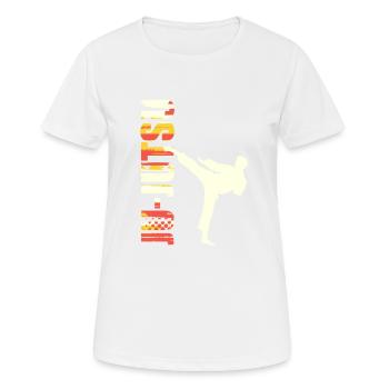 Ju-Jutsu, asiatische Kampfsportart - Frauen T-Shirt atmungsaktiv - Weiß - Vorne - AI Model Female 172 dark (172cm)