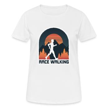 Walking, walking in the beautiful nature - Women's Breathable T-Shirt - white - Front - AI Model Female 172 dark (172cm)