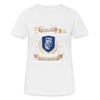 Hessischer Äppler, Apfelwein - Frauen T-Shirt atmungsaktiv - Weiß - Vorne - AI Model Female 172 dark (172cm)