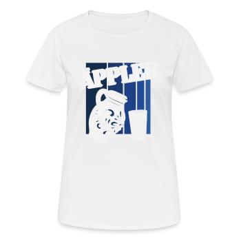 Hessischer Äppler, Apfelwein - Frauen T-Shirt atmungsaktiv - Weiß - Vorne - AI Model Female 172 dark (172cm)