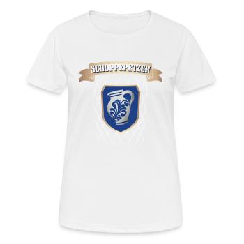 Hessischer Äppler, Apfelwein - Frauen T-Shirt atmungsaktiv - Weiß - Vorne - AI Model Female 172 dark (172cm)