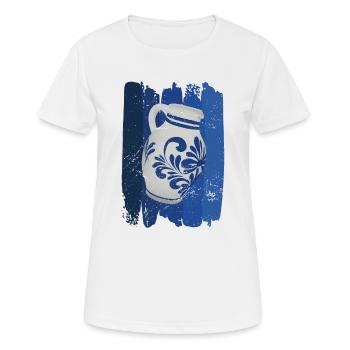 Hessischer Äppler, Cidre - T-shirt respirant Femme - blanc - Devant - AI Model Female 172 dark (172cm)