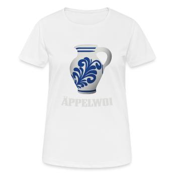 Hessischer Äppler, Cidre - T-shirt respirant Femme - blanc - Devant - AI Model Female 172 dark (172cm)