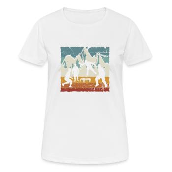 Roundnet, wundervolle Natur - Frauen T-Shirt atmungsaktiv - Weiß - Vorne - AI Model Female 172 dark (172cm)