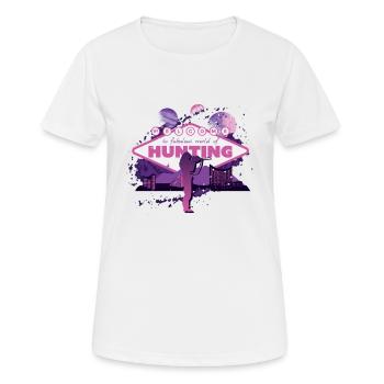 Huntress, Urbain & Lifestyle - T-shirt respirant Femme - blanc - Devant - AI Model Female 172 dark (172cm)