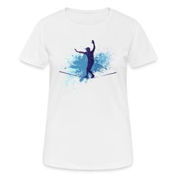 Slackline, Urbain & Lifestyle - T-shirt respirant Femme - blanc - Devant - AI Model Female 172 dark (172cm)
