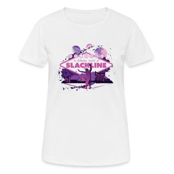 Slackline, Urbain & Lifestyle - T-shirt respirant Femme - blanc - Devant - AI Model Female 172 dark (172cm)
