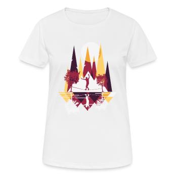 Slackline, Balance Sport - Women's Breathable T-Shirt - white - Front - AI Model Female 172 dark (172cm)