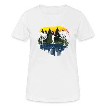 Slackline, Balance Sport - T-shirt respirant Femme - blanc - Devant - AI Model Female 172 dark (172cm)