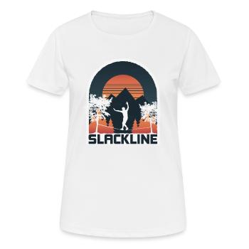 Slackline, Balance Sport - Frauen T-Shirt atmungsaktiv - Weiß - Vorne - AI Model Female 172 dark (172cm)