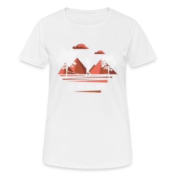 Slackline, Balance Sport - Frauen T-Shirt atmungsaktiv - Weiß - Vorne - AI Model Female 172 dark (172cm)