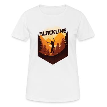Slackline, Balance Sport - T-shirt respirant Femme - blanc - Devant - AI Model Female 172 dark (172cm)