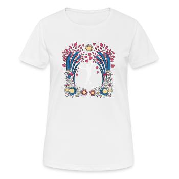 Slackline, Balance Sport - Frauen T-Shirt atmungsaktiv - Weiß - Vorne - AI Model Female 172 dark (172cm)