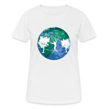 Slackline, Balance Sport - Women's Breathable T-Shirt - white - Front - AI Model Female 172 dark (172cm)
