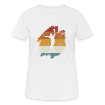 Retro vintage Slackline - Women's Breathable T-Shirt - white - Front - AI Model Female 172 dark (172cm)