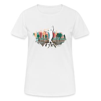 Slackline, Urbain, Lifestyle & City - T-shirt respirant Femme - blanc - Devant - AI Model Female 172 dark (172cm)