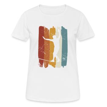 Retro vintage Slackline - Women's Breathable T-Shirt - white - Front - AI Model Female 172 dark (172cm)