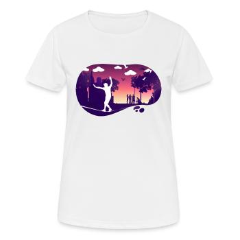 Slackline, Urbain, Lifestyle & City - T-shirt respirant Femme - blanc - Devant - AI Model Female 172 dark (172cm)