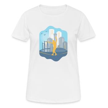 Slackline, Urbain, Lifestyle & City - T-shirt respirant Femme - blanc - Devant - AI Model Female 172 dark (172cm)