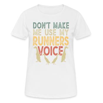 Canards courants Propriétaires de canards Canards reproducteurs Canards - T-shirt respirant Femme - blanc - Devant - AI Model Female 172 dark (172cm)