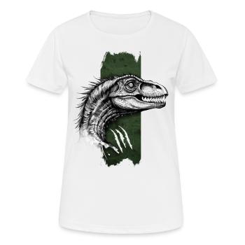 Flinker Jäger: Die Gnade des Velociraptors - Frauen T-Shirt atmungsaktiv - Weiß - Vorne - AI Model Female 172 dark (172cm)