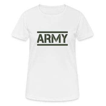 Armée militaire camouflage soldat armée Gotcha - T-shirt respirant Femme - blanc - Devant - AI Model Female 172 dark (172cm)