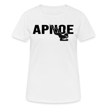 apnoe streckentauchen apnoetaucher freediving - Frauen T-Shirt atmungsaktiv - Weiß - Vorne - AI Model Female 172 dark (172cm)