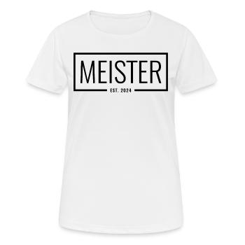 Meister Est. 2024 - Frauen T-Shirt atmungsaktiv - Weiß - Vorne - AI Model Female 172 dark (172cm)