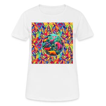 Tierischer Dschungel - Frauen T-Shirt atmungsaktiv - Weiß - Vorne - AI Model Female 172 dark (172cm)