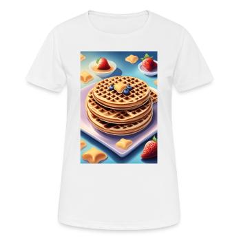 Big pile of pancakes - Women's Breathable T-Shirt - white - Front - AI Model Female 172 dark (172cm)