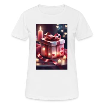 Beautiful present - Women's Breathable T-Shirt - white - Front - AI Model Female 172 dark (172cm)
