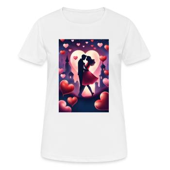 Ein verliebtes Paar - Frauen T-Shirt atmungsaktiv - Weiß - Vorne - AI Model Female 172 dark (172cm)